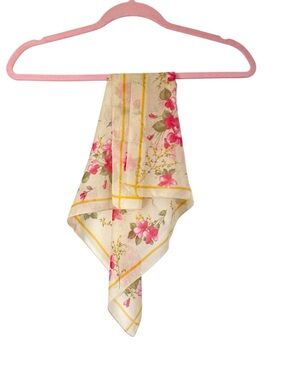 VINTAGE  Midcentury style Italian Scarf 20” Square